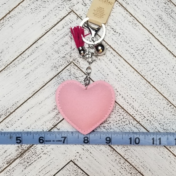 Breast Cancer Awareness Key Chain Pink & Silver - Picture 2 of 2